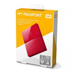 WD 2.5" 1TB My Passport WDBYNN0010BRD Kırmızı  USB3.0