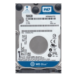 WD BLUE 2.5" 500GB 32MB 5400RPM WD5000LPCX  7mm, SATA 3, Ultrabook Uyumlu, Notebook Disk